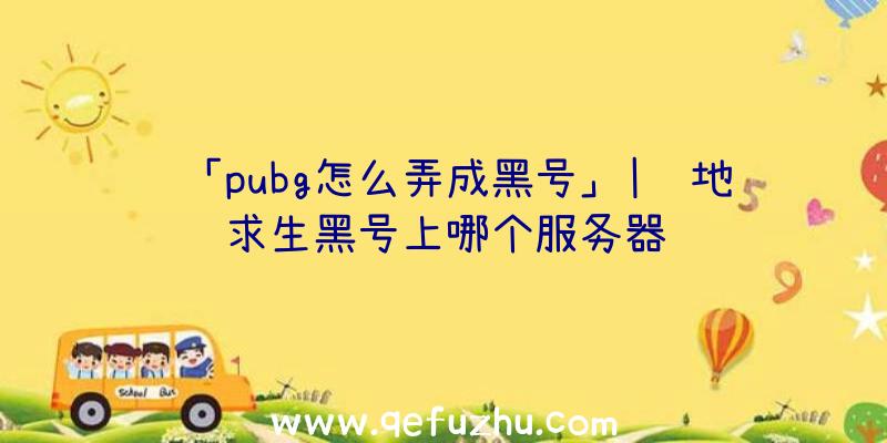 「pubg怎么弄成黑号」|绝地求生黑号上哪个服务器